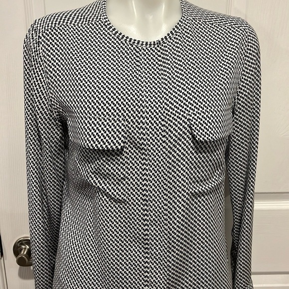 Equipment Lynn black & White geometric print silk button down blouse size S - Picture 4 of 8